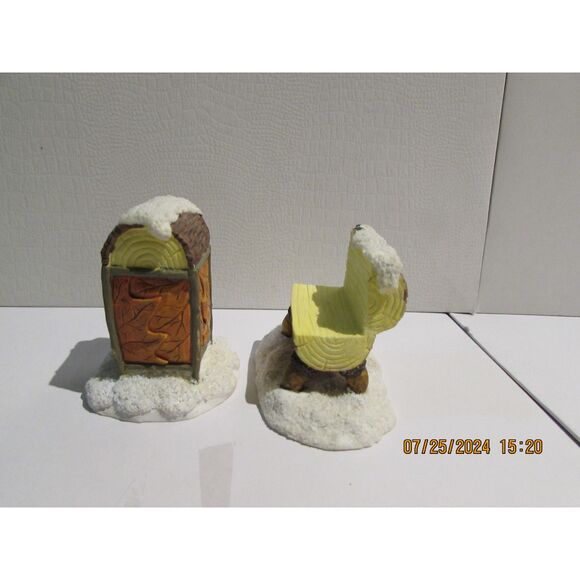 CHARMING TAILS SILVESTRI FIGURINES MAIL BOX & BENCH CHRISTMAS CHARMING TAILS - Picture 2 of 6